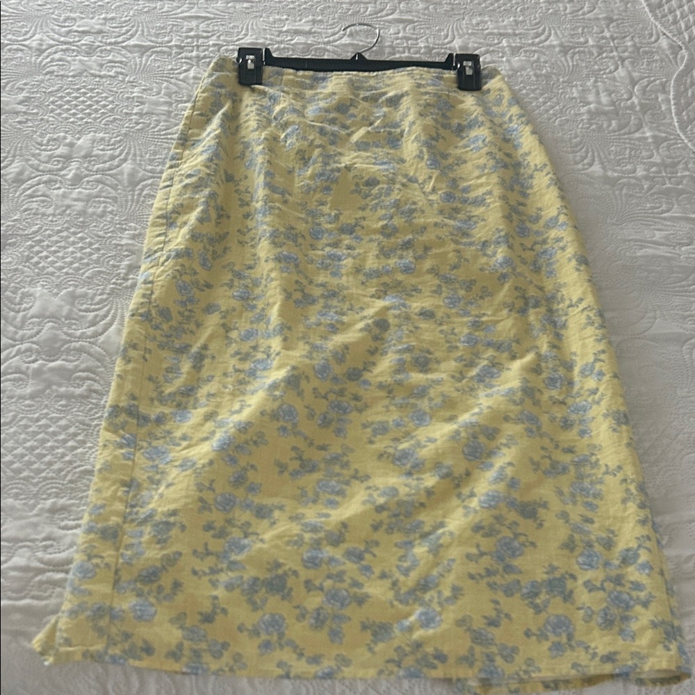 yllw the label Yellow and Blue toile pattern Women's Skirt